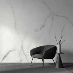 White Carrara Marble Effect Wallpaper with Soft Grey Veining | Marble 001 Wallpaper