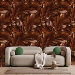 Rich Brown Autumn Oak Leaves Wallpaper | Leaves 044 Wallpaper