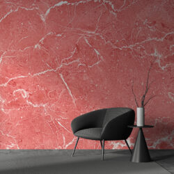 Coral Red Marble Effect Wallpaper with White Veins | Marble 050 Wallpaper
