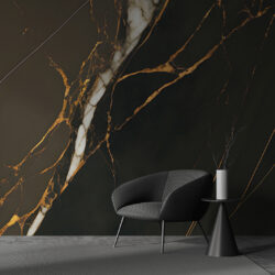 Dark Green and Gold Marble Effect Wallpaper | Marble 072 Wallpaper