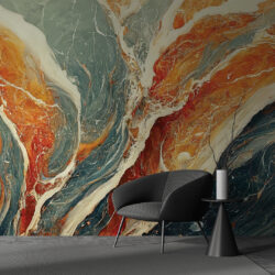 Contemporary Multicolor Marble Effect Wallpaper | Marble 100 Wallpaper