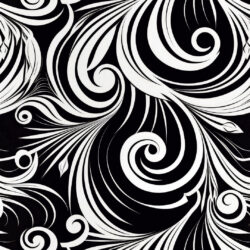 Swirling Tribal Pattern Black Wallpaper | Geometric Black 001