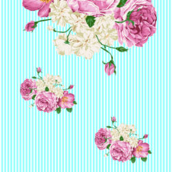 Vintage Floral Stripe Wallpaper | Floral 013