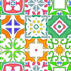 Vintage Mediterranean Decorative Tile Wallpaper | Tile 015
