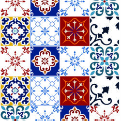 Portuguese Style Decorative Tile Wallpaper | Tile 017