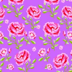 Purple Floral Pattern Wallpaper | Floral 017