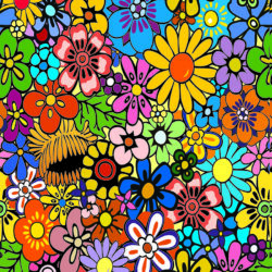 Retro Pop Floral Explosion | Floral 023