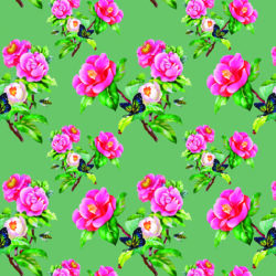 Botanical Bloom with Butterflies | Floral 024