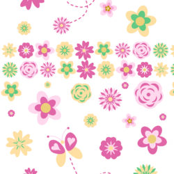 Playful Pastel Flower Scatter | Floral 035
