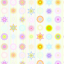 Pastel Geometric Floral Grid | Floral 047