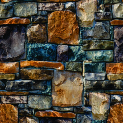 Rustic Mixed Stone Wall Wallpaper | Stone 061