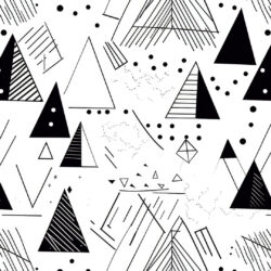 Minimalist Triangle Pattern Wallpaper | Geometric Black 010