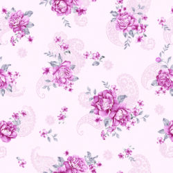 Soft Pink Paisley Floral | Floral 116