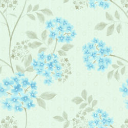 Blue Hydrangea Vintage Floral Wallpaper | Floral 143