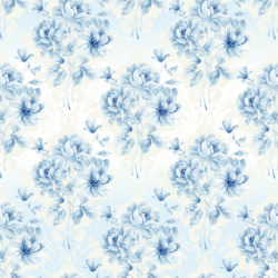 Classic Blue Floral Pattern Wallpaper | Floral 172