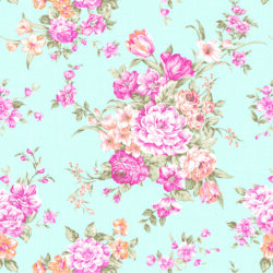 Vintage Blue Floral Bouquet Wallpaper | Floral 182
