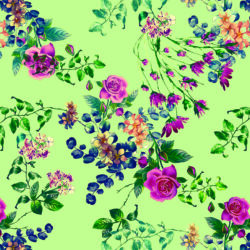 Vintage Botanical Green Wallpaper| Floral 209