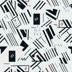 Minimal Geometric Line Pattern Wallpaper | Geometric Black 027