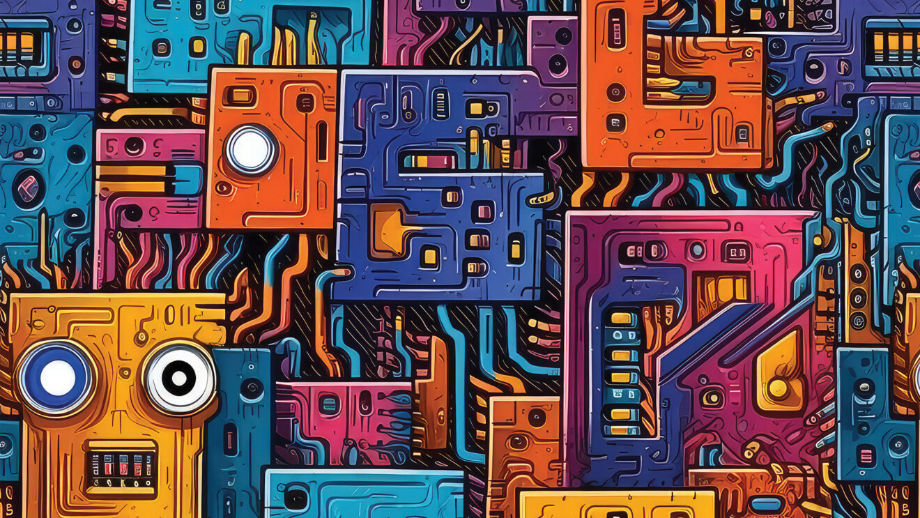 Modular Tech Blocks Wallpaper | Tech Colors 028 – Matys Brands