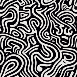 Abstract Dot Wave Pattern Wallpaper | Geometric Black 028